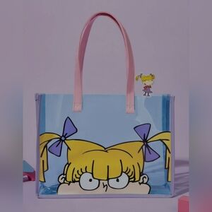 RUGRATS Transparent Tote Bag - Blue and Pink